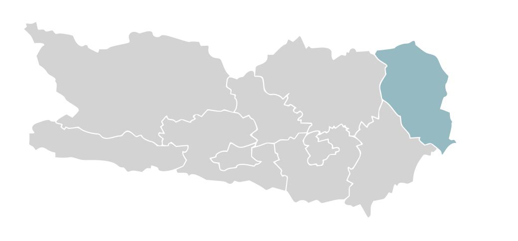 Landkarte mit Bezirk